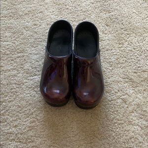 Dansko clogs dark red